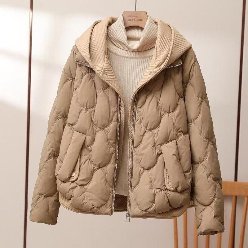 Women's Faux  Hooded Winter Puffer Jacket