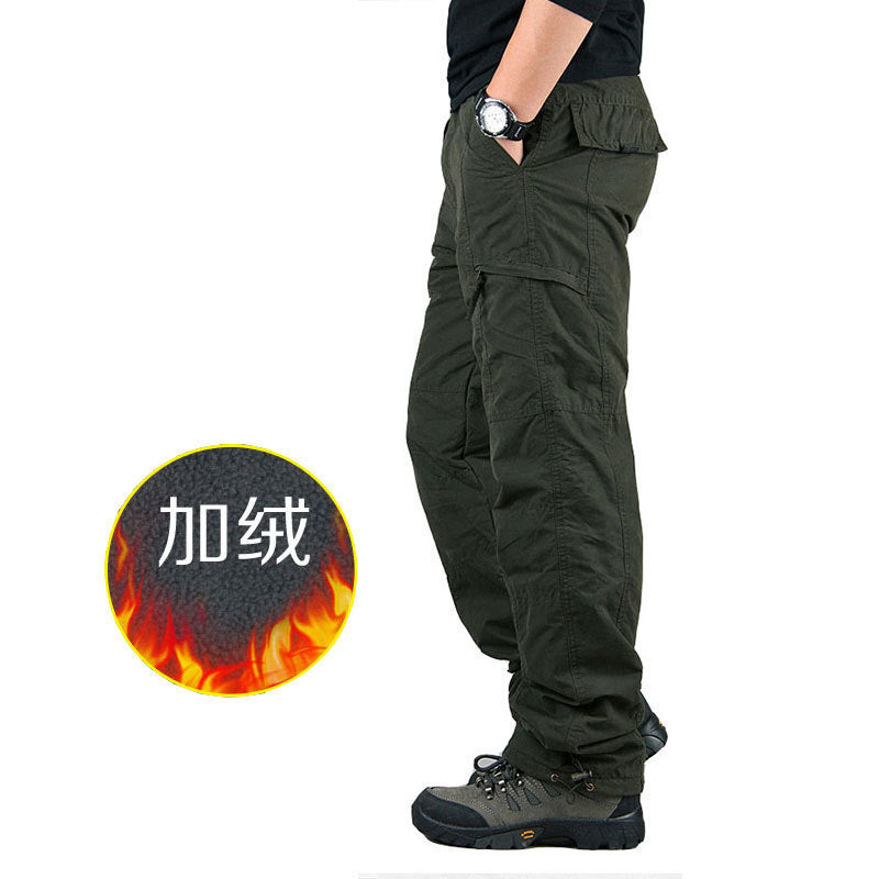 Mens Winter Fleece Cargo Pants Warm, Windproof & Waterproof Hiking Trousers (Plus Size) (On Hand)