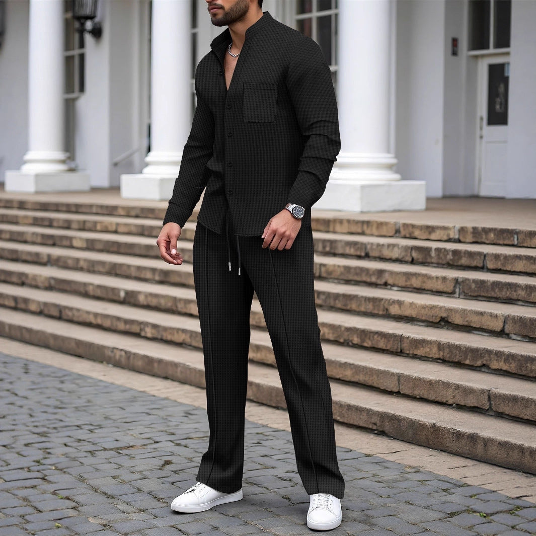 Co-Ord  Men's Casual Cardigan Jumpsuit
