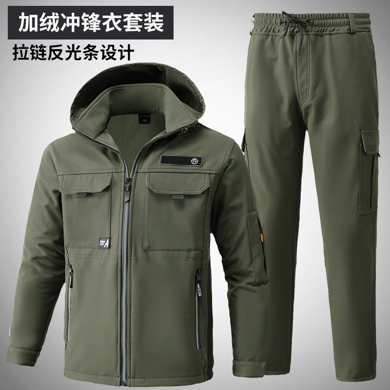 Fleece-Lined Softshell Jacket Set