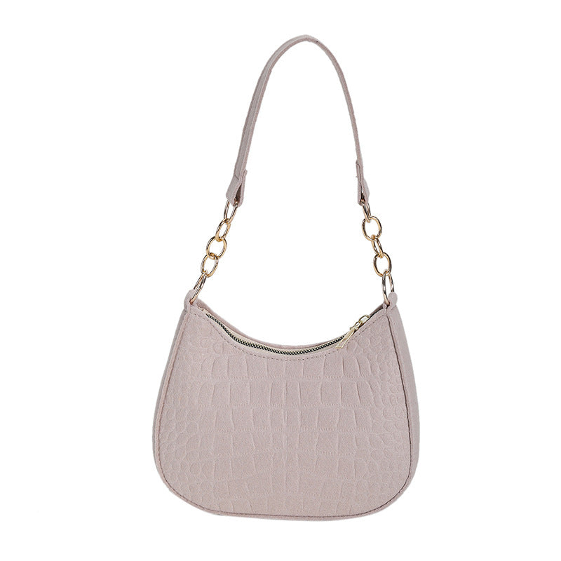 Casual Handheld Armpit Bag: Trendy Fashion Shoulder Crescent