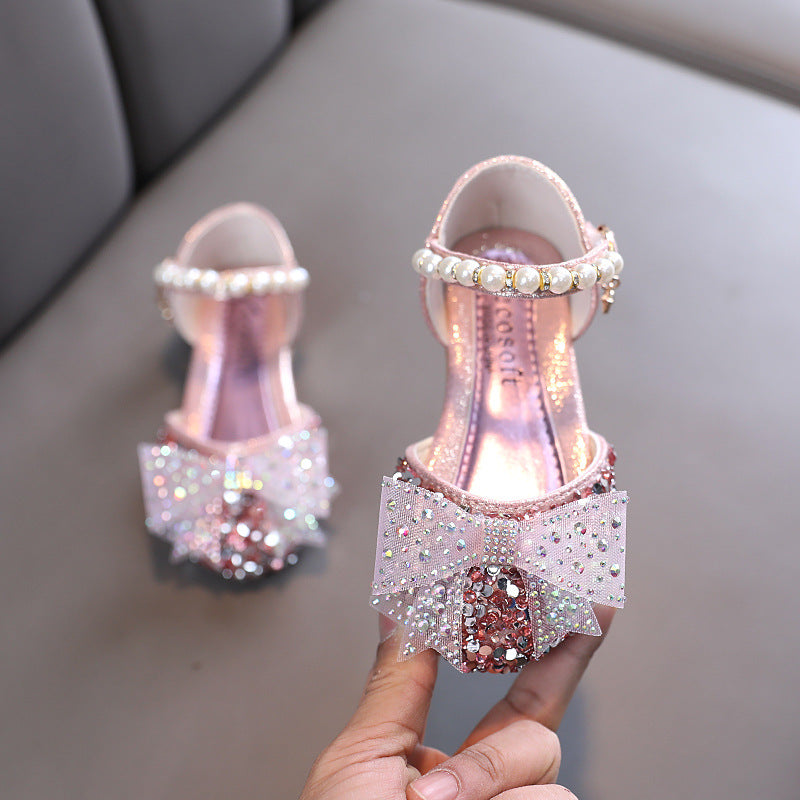Girls' Korean Style Princess Flats – Casual & Performance Leather Shoes 2026
