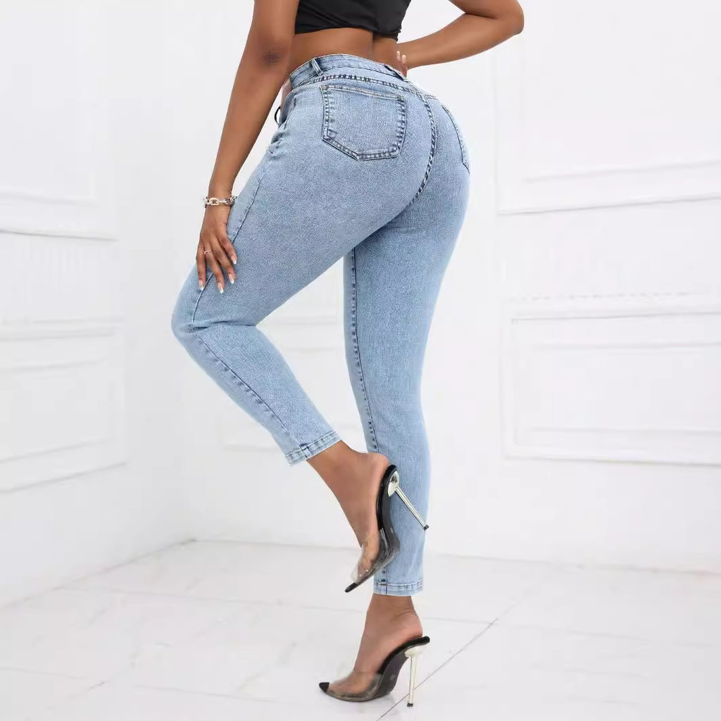 Women's New Casual Stretch Slim Foot Jeans