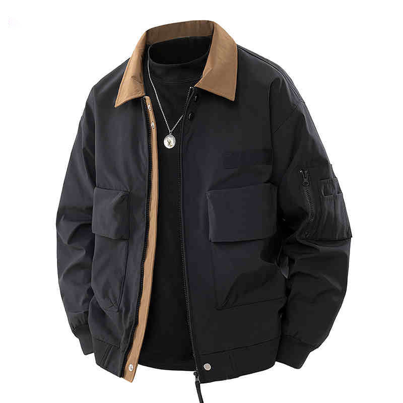 Men's Baseball Collar Cargo Jacket  Spring/Autumn