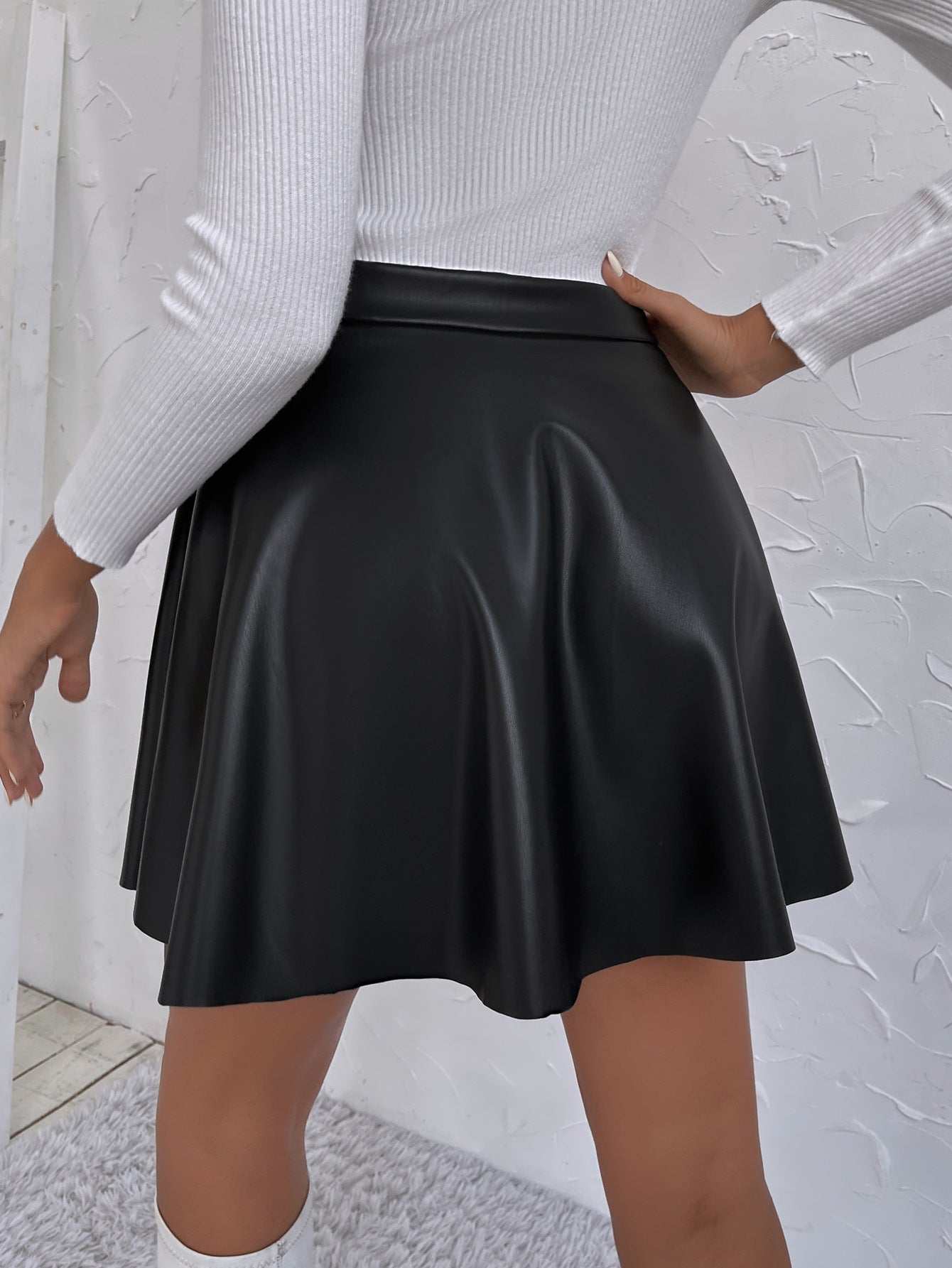 Women's Retro Corduroy High Waist Short Skirt