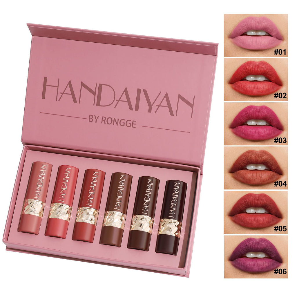 Han Daiyan HANDAIYAN Six Matte Lipstick, natural easy-to-color lipsticks