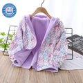 Reversible Girls' Hooded Polar Fleece Jacket  Thickened Winter Warmth (On Hand)