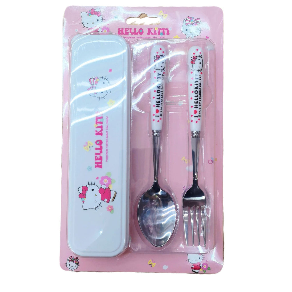 Little Bites Travel Cutlery Stainless Steel Fork, Spoon Two-Piece Set