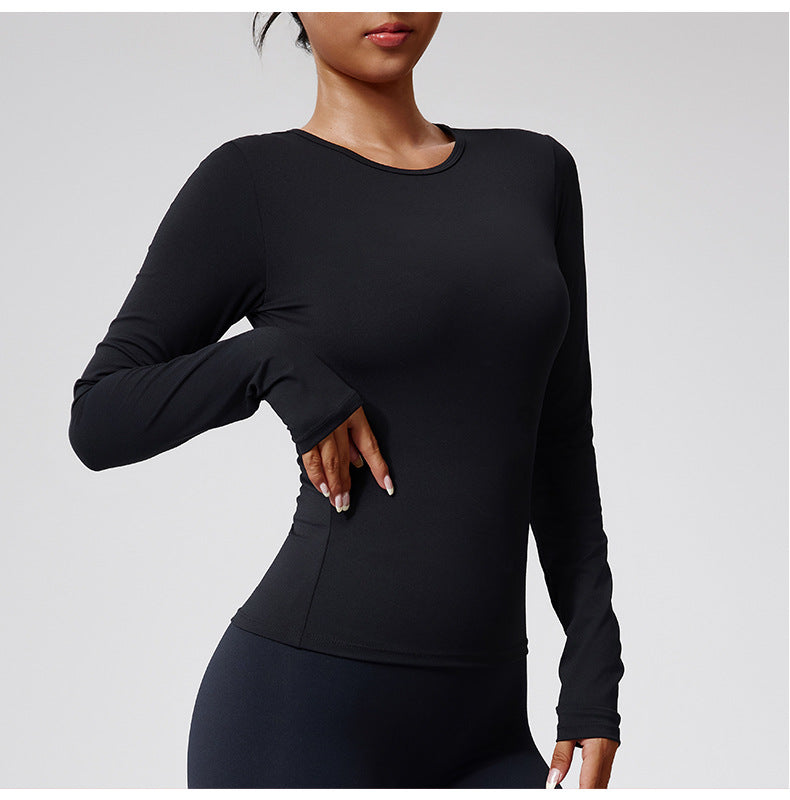 Sanded Long-Sleeve Yoga Top