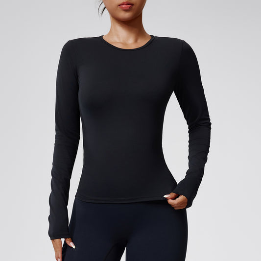 Sanded Long-Sleeve Yoga Top