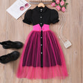 Girls' Puff Sleeve Mesh Dress – For Teens & Kids