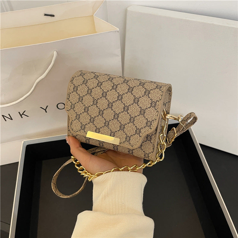 Printed Retro Flower Single Shoulder Crossbody Bag