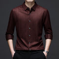 Vertical Stripe Button-Up  Midnight Edition