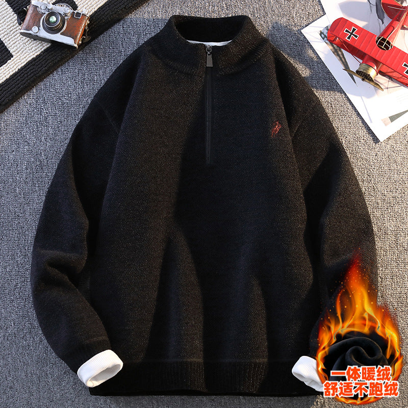Streetline Men's Stand Up Collar Sweater