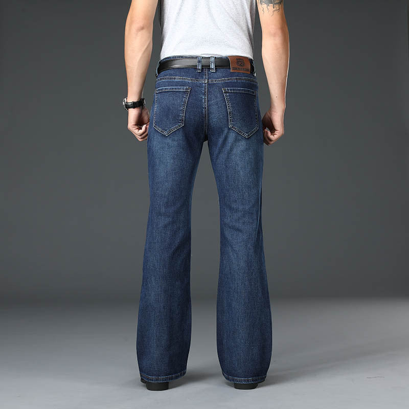 Men’s High-Waisted Stretch Flared Jeans