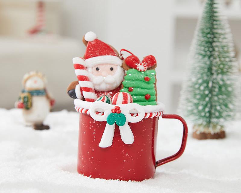 Merry Christmas Enamel Mug Décor