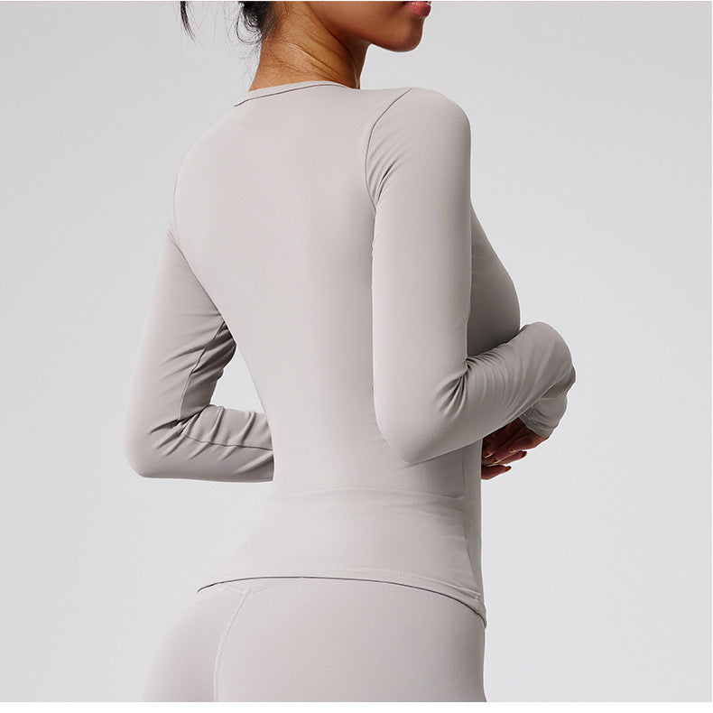 Sanded Long-Sleeve Yoga Top