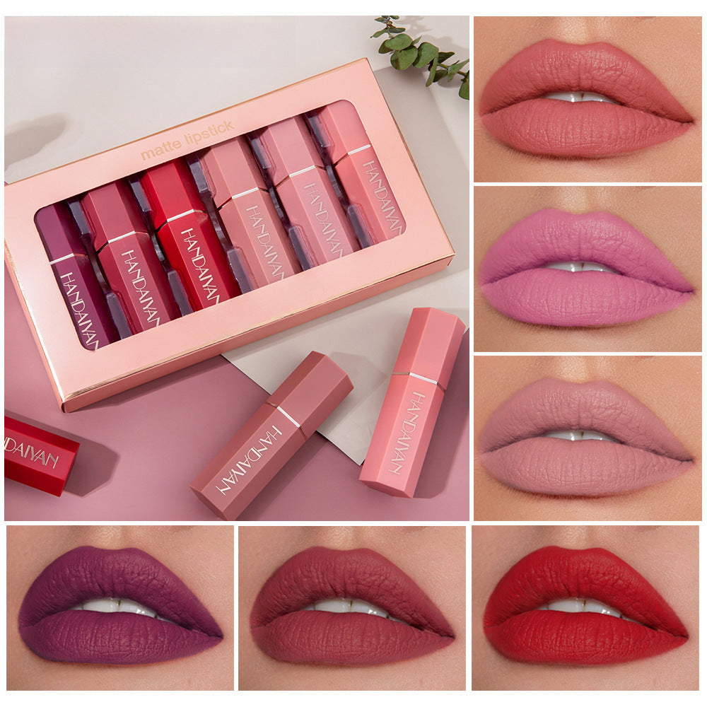 Makeup set Six lipsticks authentic gift box set matte waterproof non-stick cup lipstick