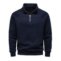 Men's Half-Zip Fleece Sweatshirt – Stand Collar Autumn & Winter Pullover