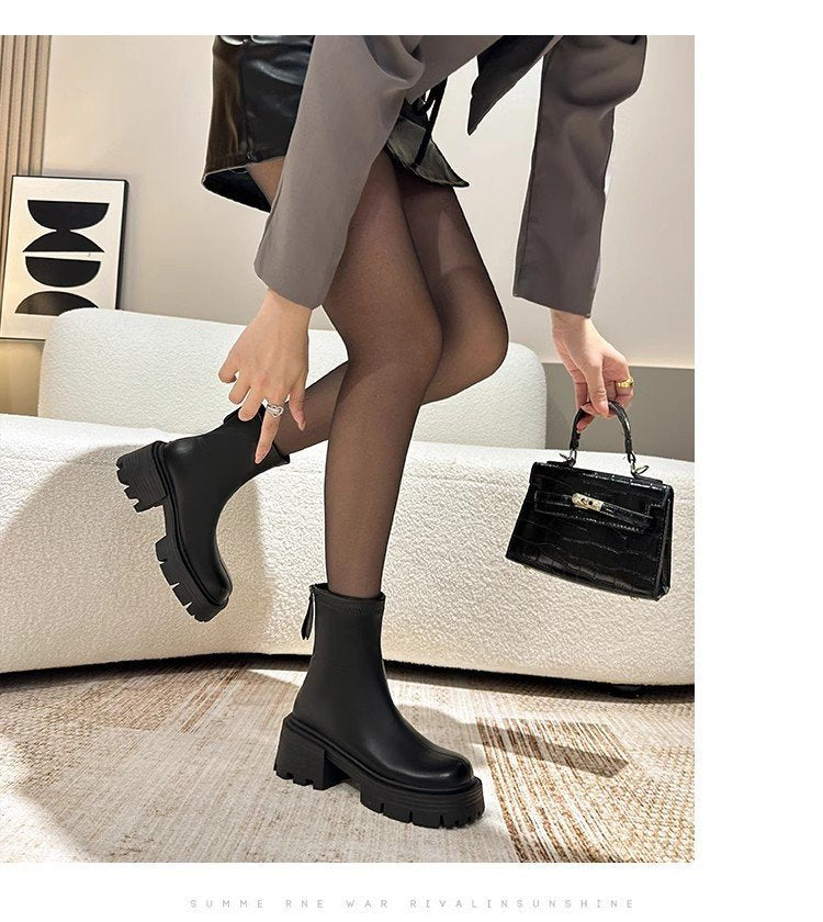 Velvet-Lined Knight Boots