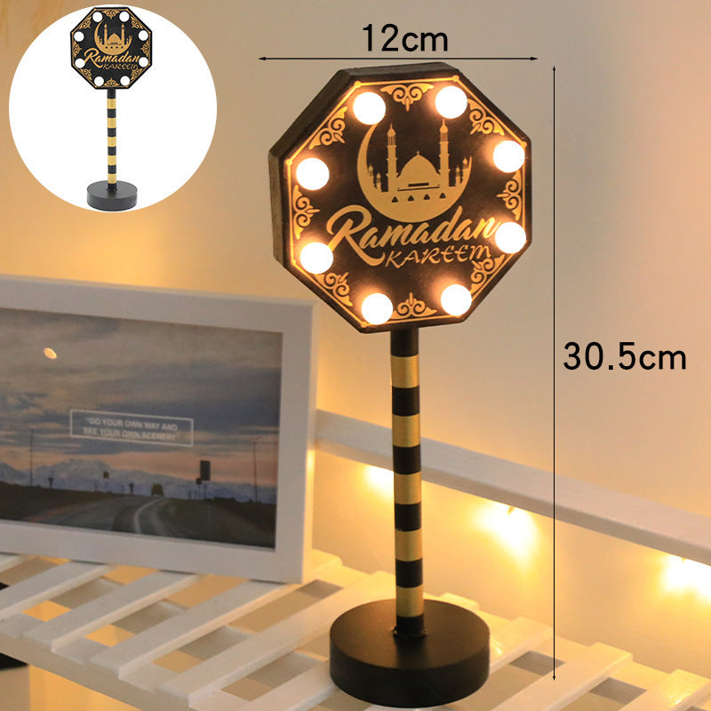 LED Black Street Sign Table Lamp