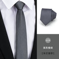 Tie men's formal wear business black glossy narrow zipper professional wedding groom korean zipper hand tie