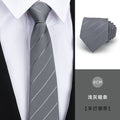 Tie men's formal wear business black glossy narrow zipper professional wedding groom korean zipper hand tie