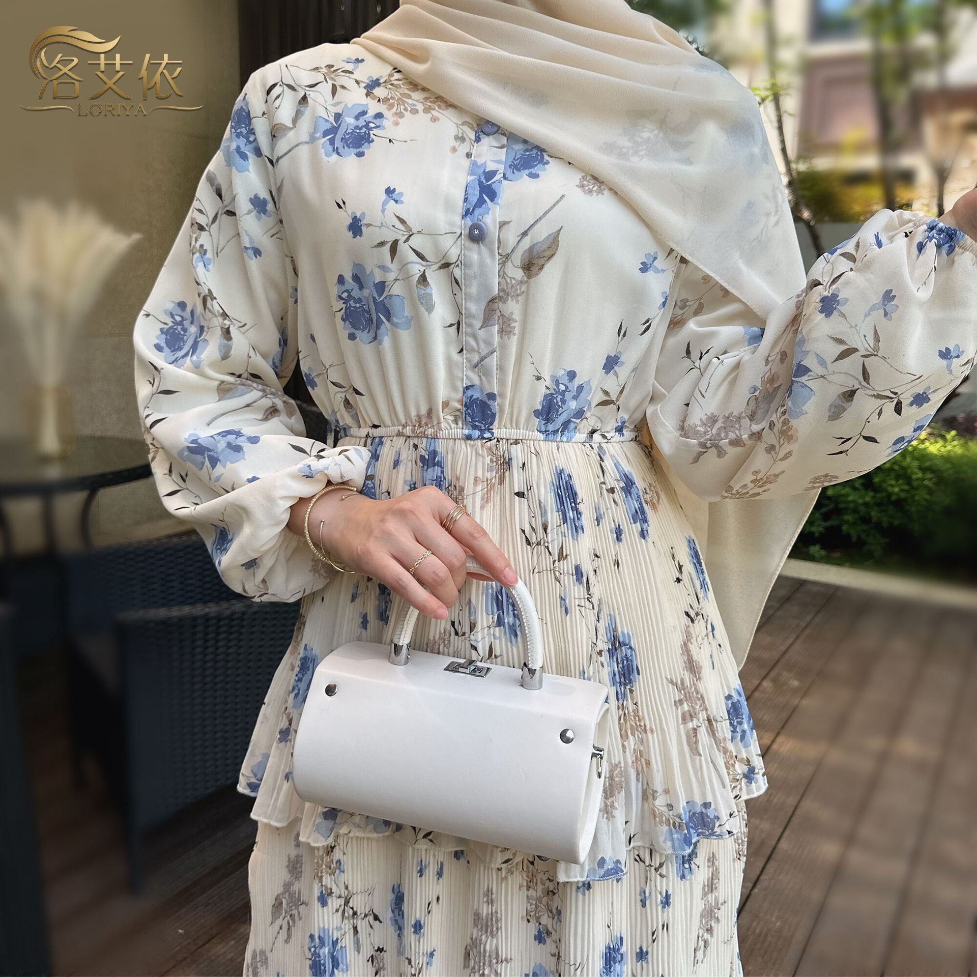 Pure Beauty Printed Dress, Ankle-length Printed Long Skirt
