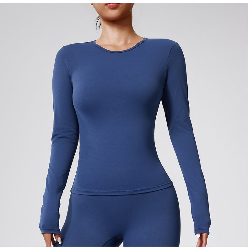 Sanded Long-Sleeve Yoga Top