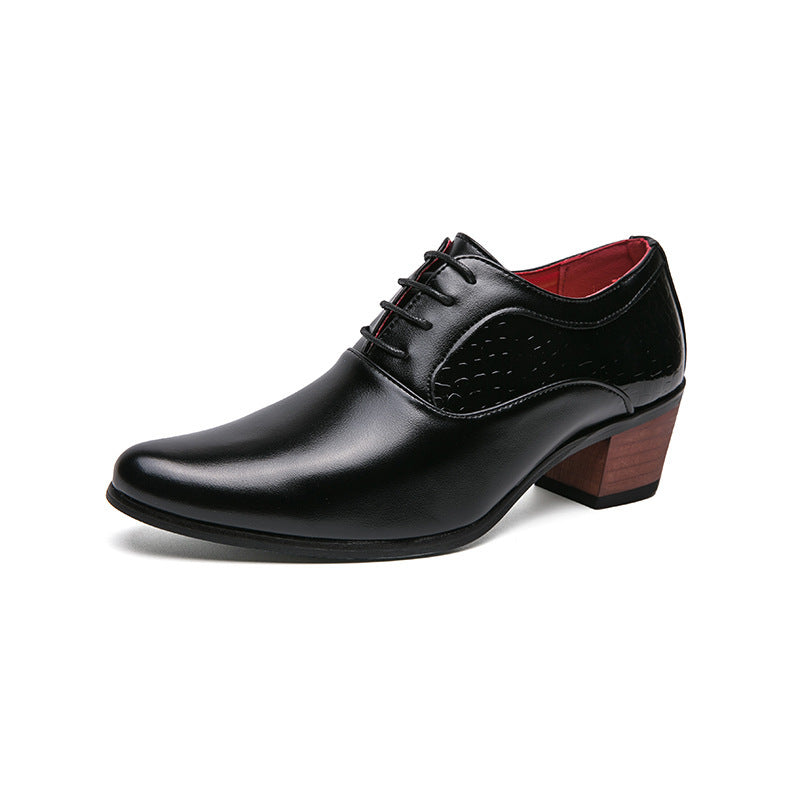 Men’s Plus-Size Pointed-Toe Leather Dress Shoes
