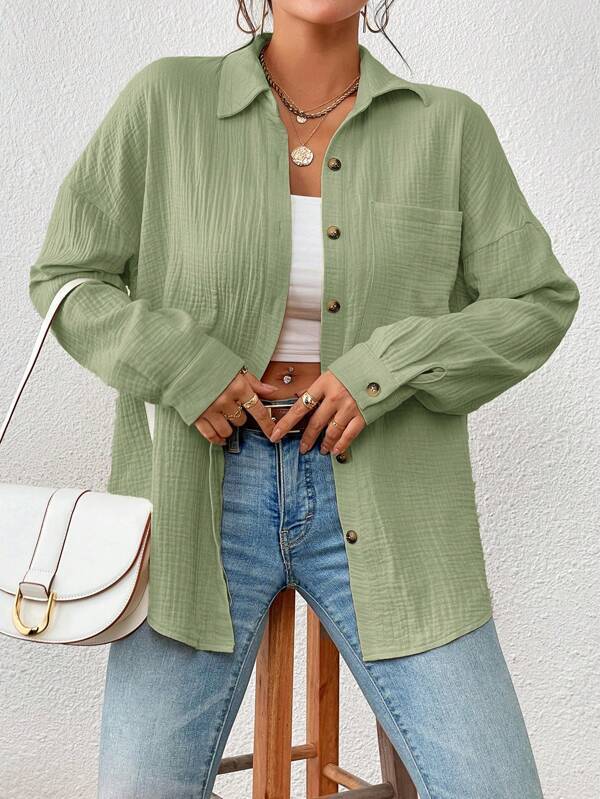 Chic Batwing Sleeve Loose Shirt