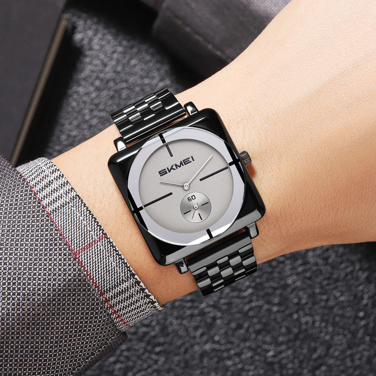 SKMEI Moment Beauty Square Men's Fashion Quartz Watch