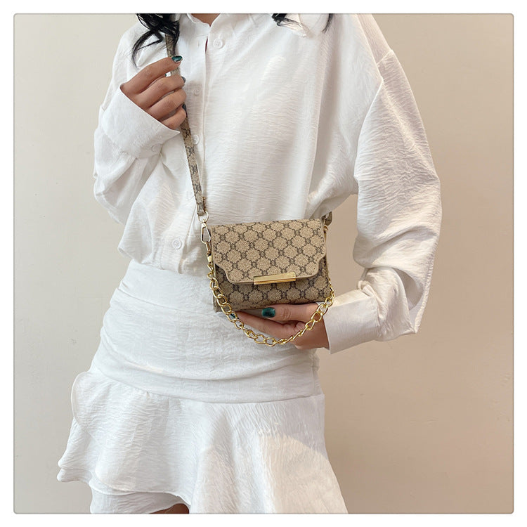Printed Retro Flower Single Shoulder Crossbody Bag
