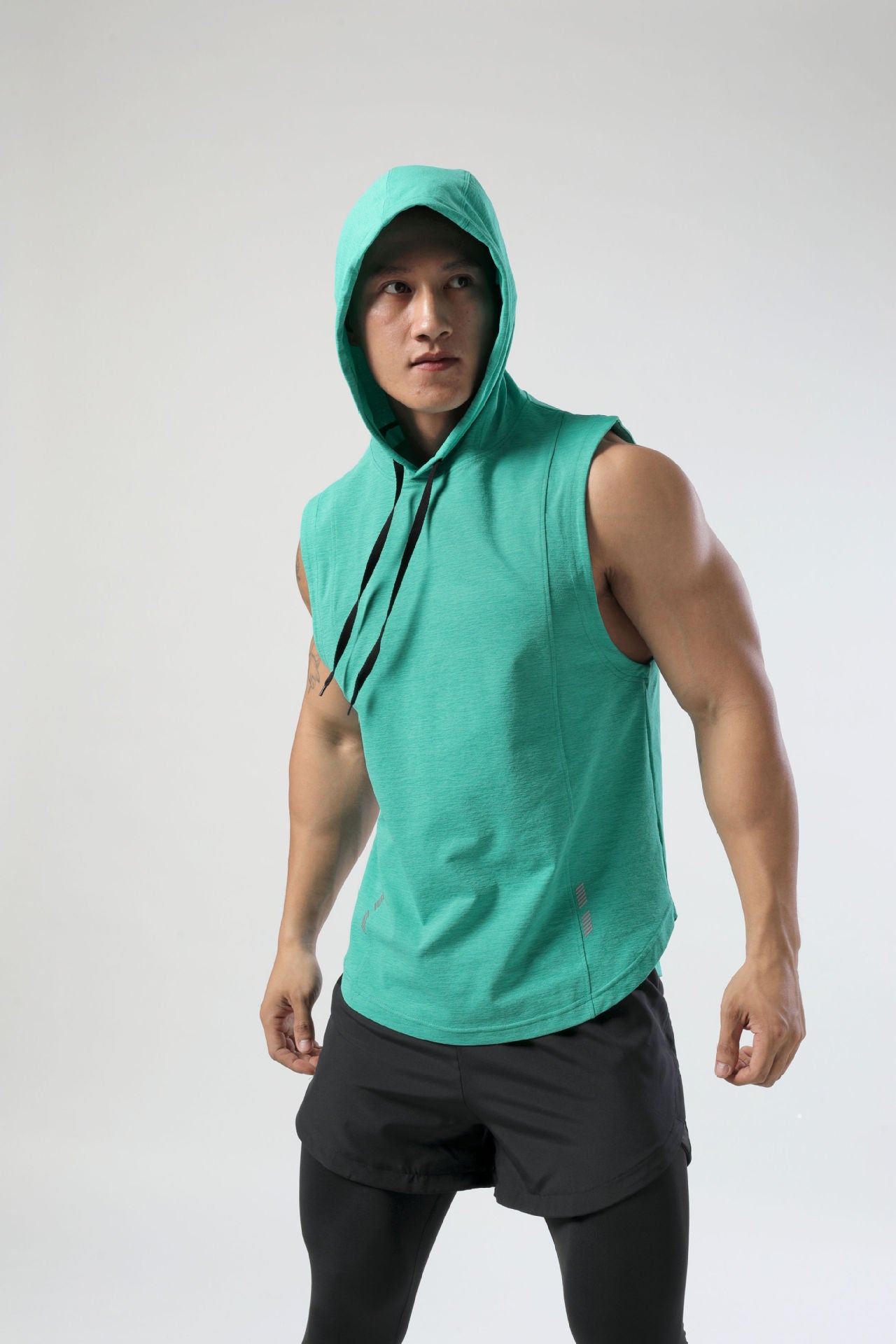 Men's Hooded Sleeveless Athleisure T-Shirt