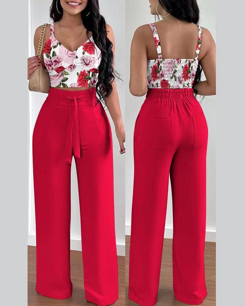 New Fashion Suspender Two-Piece Suit Women's Clothing