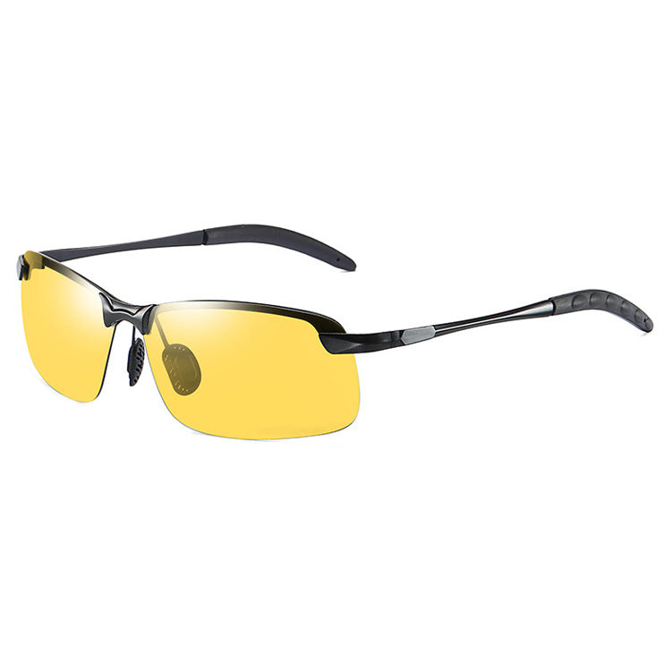 Men's Polarized Smart Photochromic Metal Sunglasses for Driving, Fishing & Day/Night Use