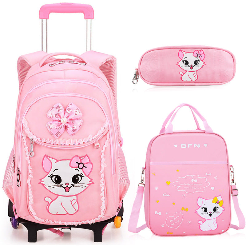 Pink Princess Trolley Backpack