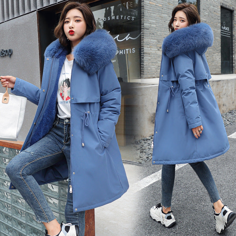 Women's Winter  Slim Fit Faux Fur Parka Jacket
