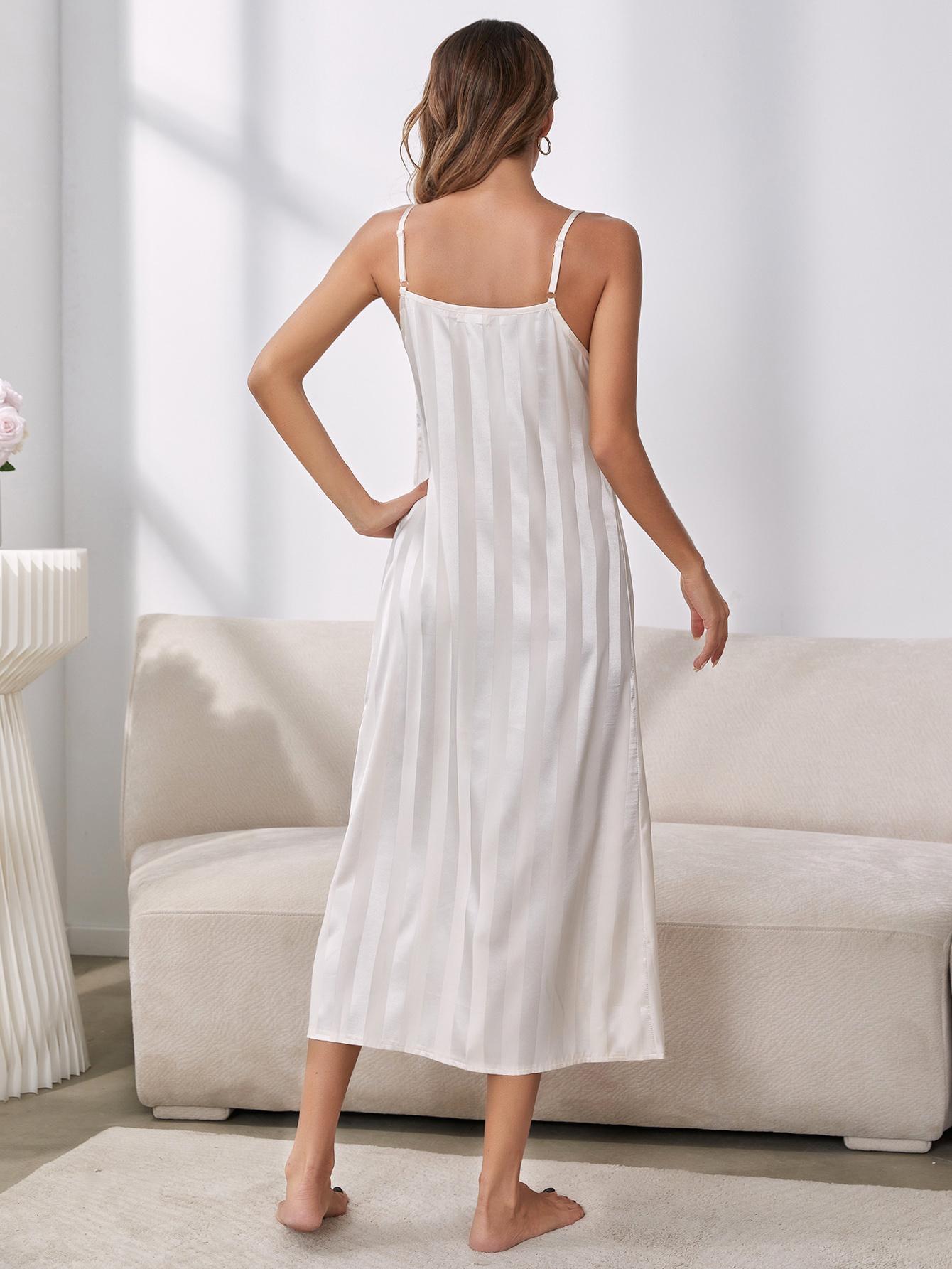Women's imitation silk long sleeve pyjamas