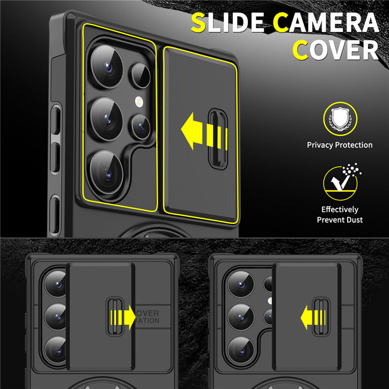 Samsung S26 Ultra CamShield Case with Rotating Stand