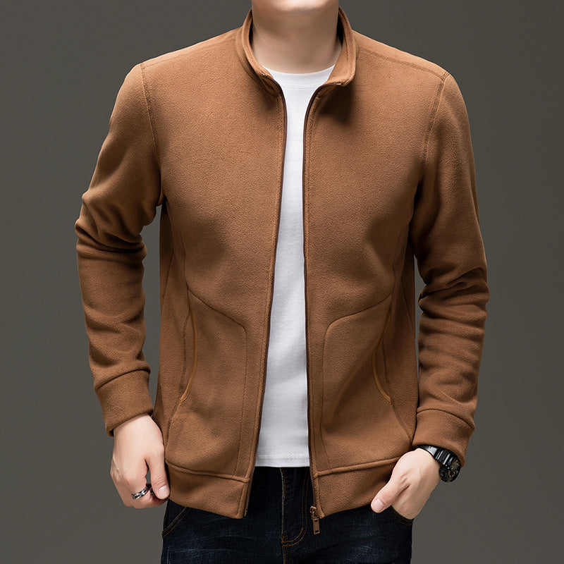 Suede Zip-Up Jacket  Soft Structure Series