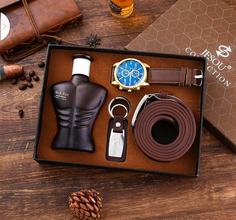 Elegant Men's Watch & Accessories Gift Set