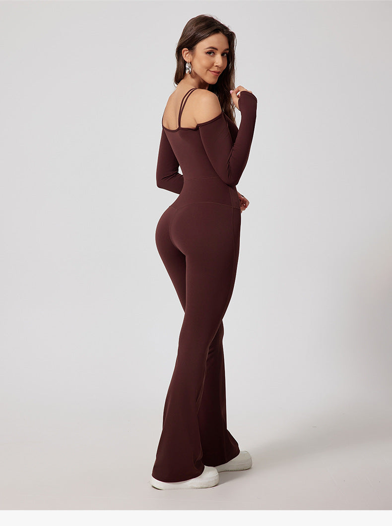 Strappy-Back Jumpsuit with Flare Pants