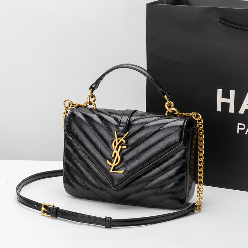 Chevron Flap Hand Bag