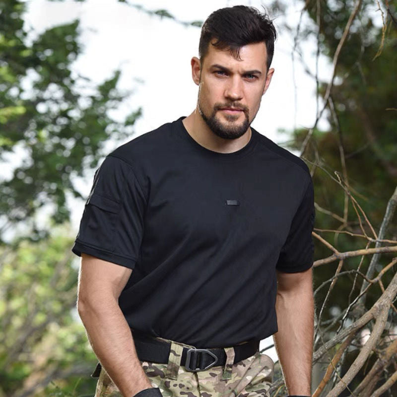 Coolmax Short Sleeve Tactical T-Shirt – Breathable, Quick-Dry, Wear-Resistant Training Top for Men & Women