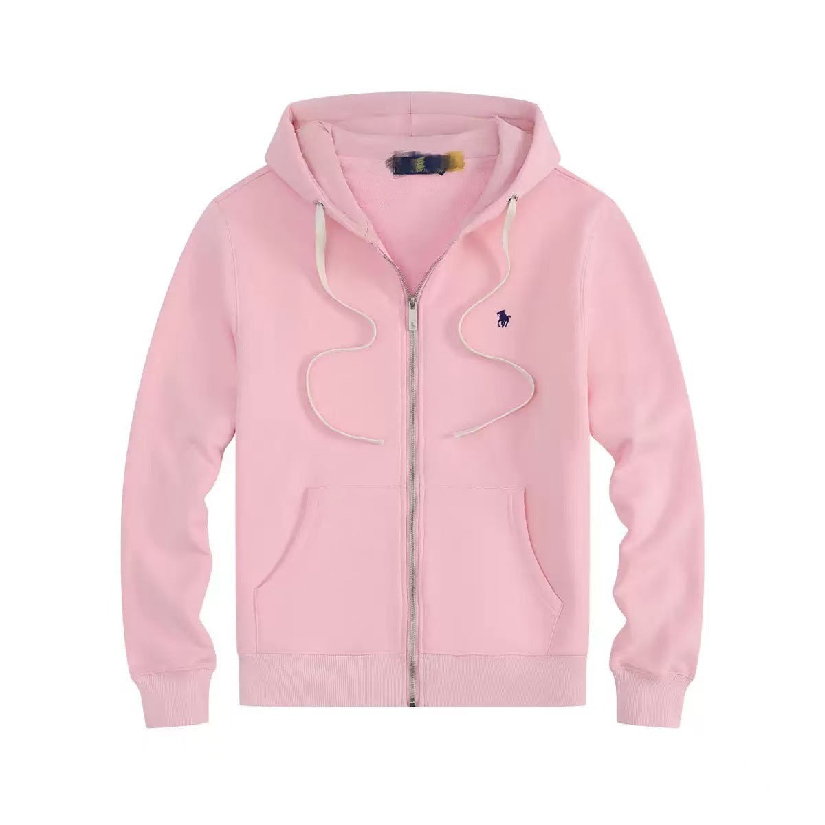 Mens Thick Cotton Fleece Zip-Up Hoodie