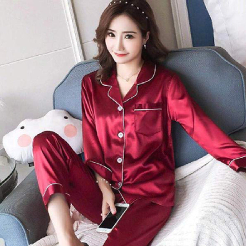 Ice silk pajamas popular loungewear