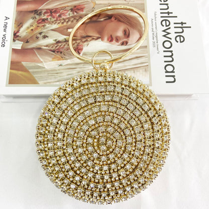 Glamorous Metal Round Party Handbag