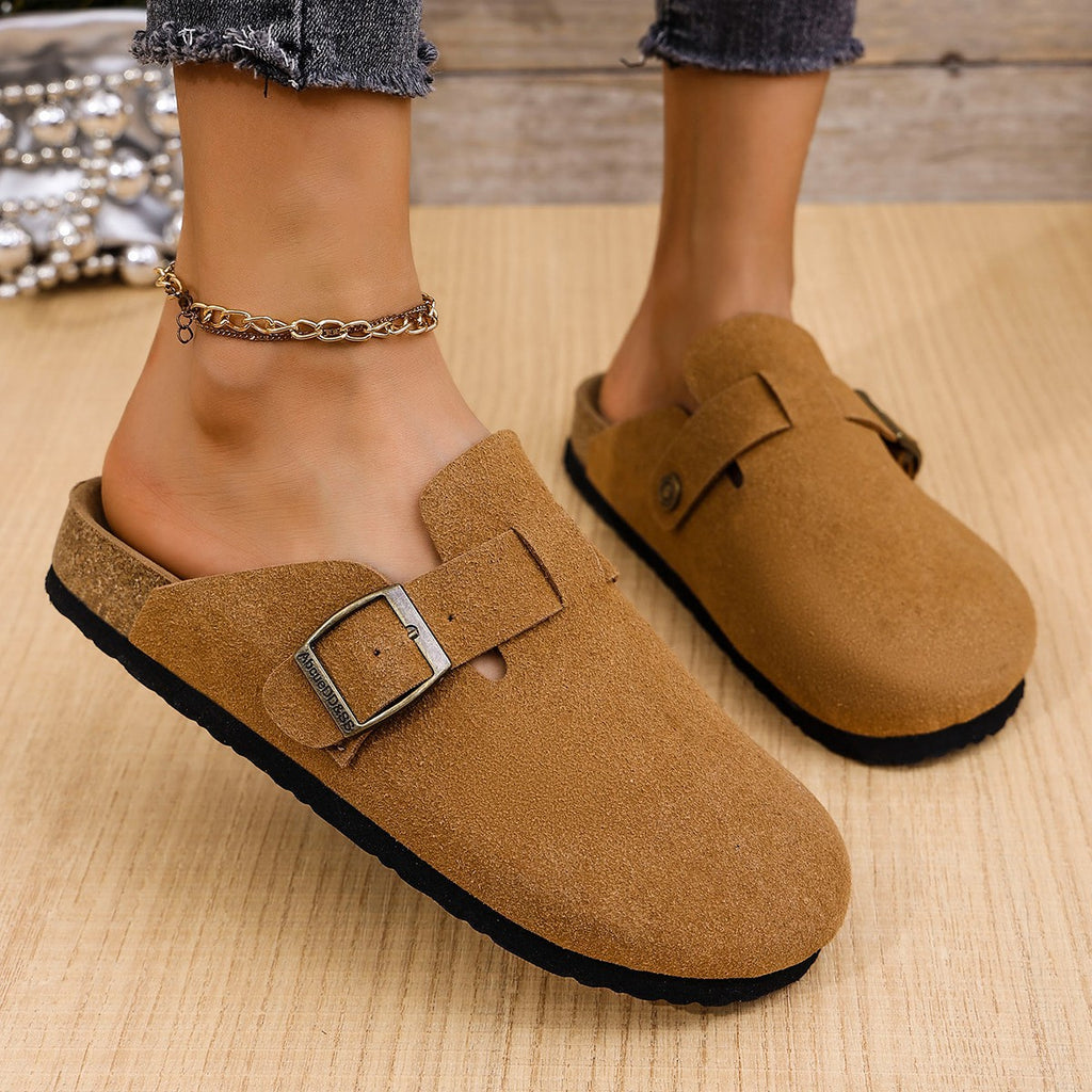 Retro Frosted Toe One-Foot Slipper Shoes