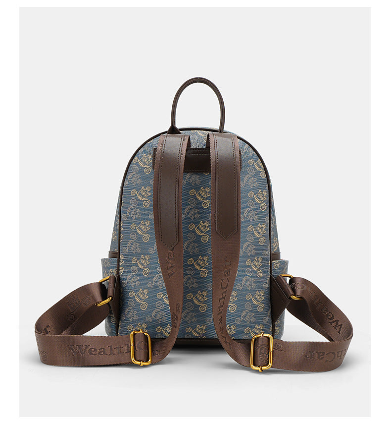 Indigo Wanderer Luxury High Aesthetic French Vintage Mini Backpack